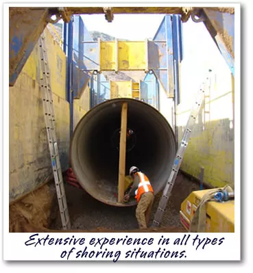 Extensive Experience in all types of shoring situations